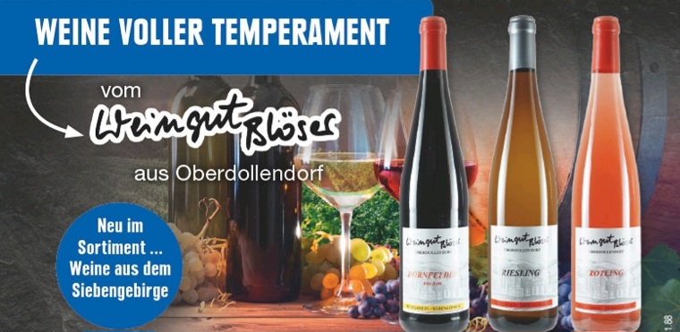 Neues Sortiment Wein